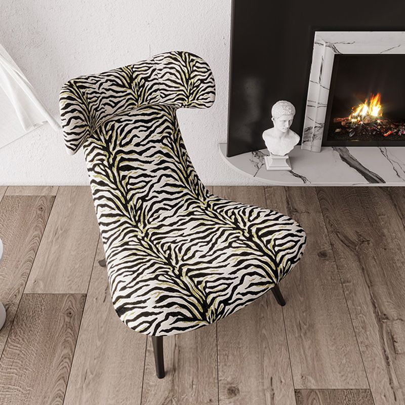 Mid-century Modern Wingback Chair Fixed Back Sled Armless Chair