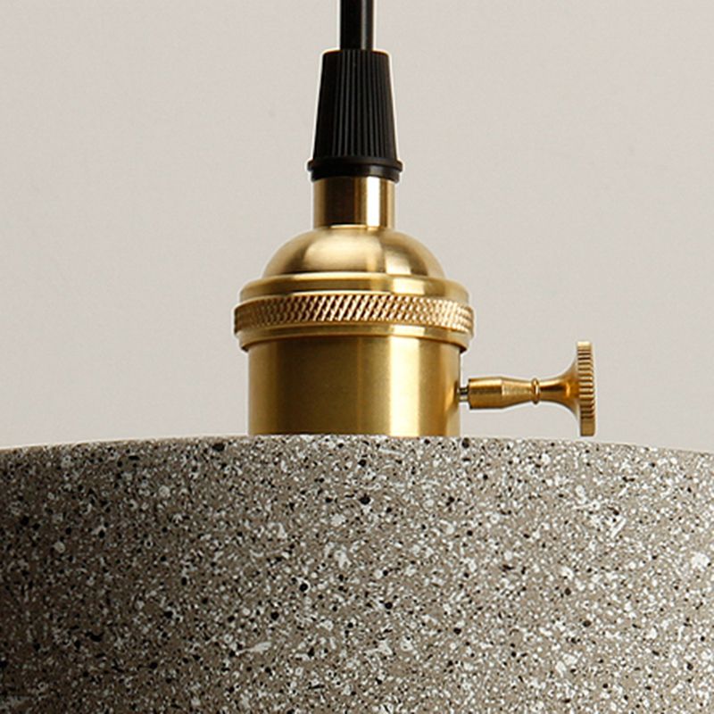 Contemporary Cement Pendant Lighting One Head Pendant Lamp for Bar Study Room