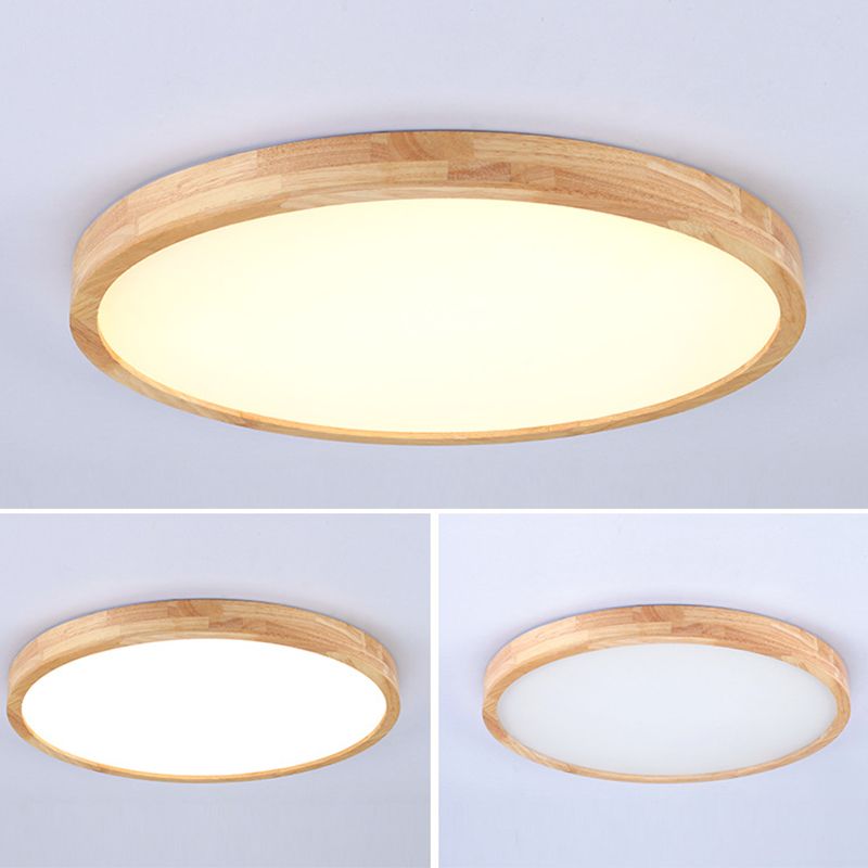 Circular Flush Mount Light Fixture Modern Wood Flush Mount