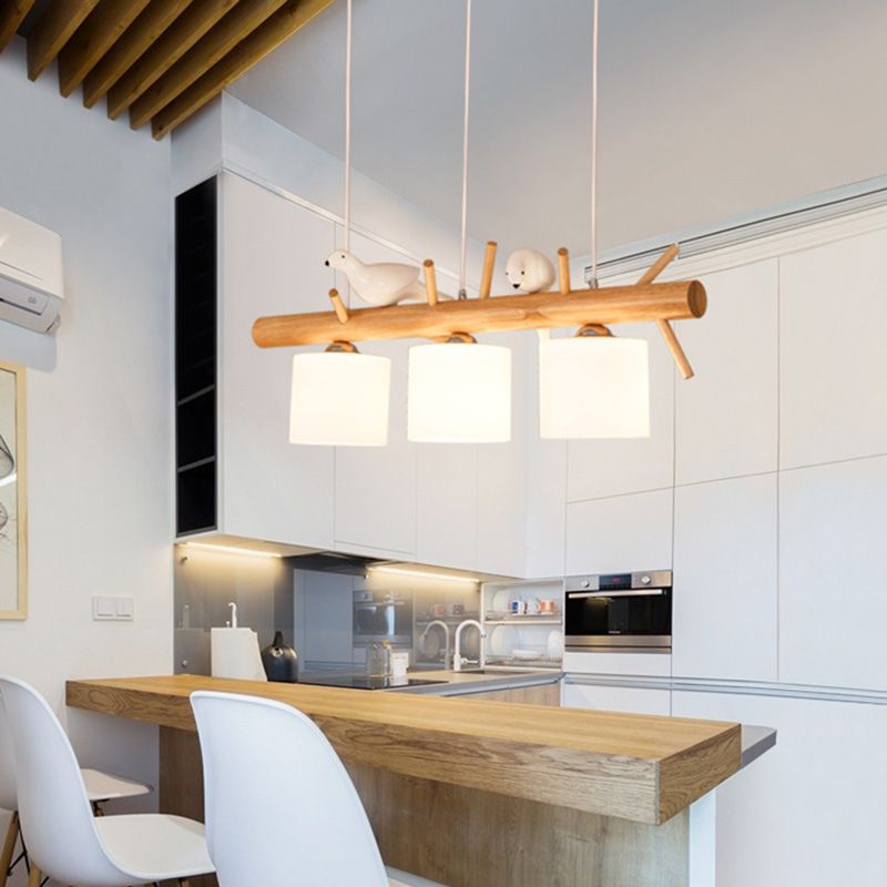 Lampada lampadina a globo Illuminazione a sospensione moderna in vetro bianco per il ristorante