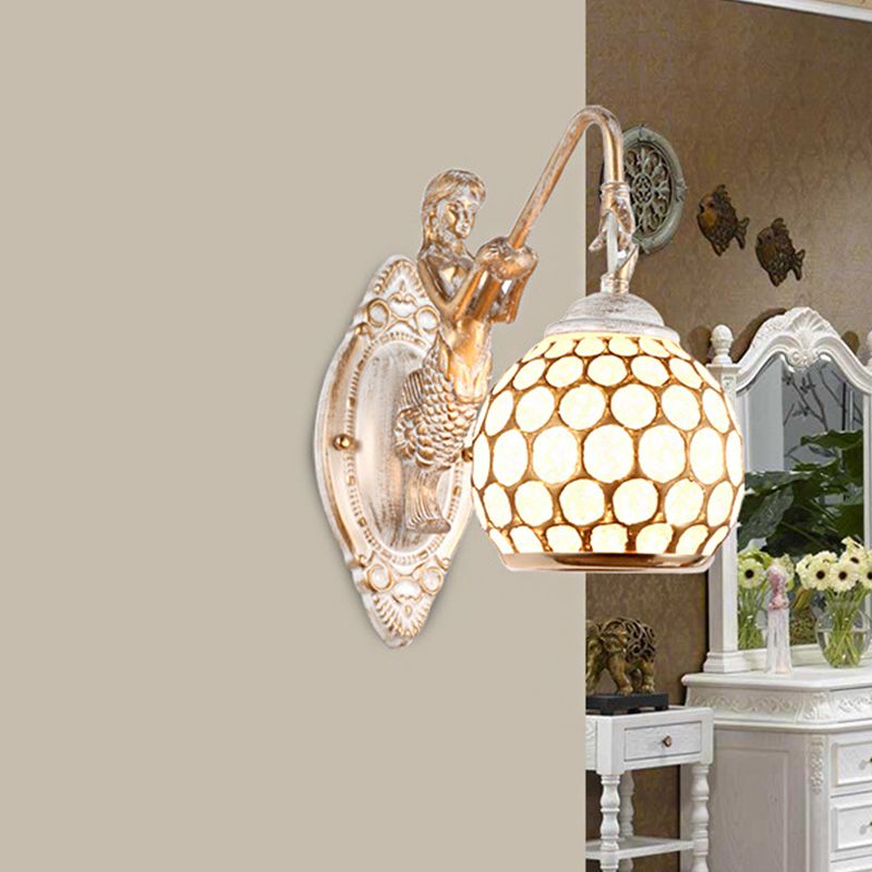 Entrepôt de lampe murale blanc à 1 lumière