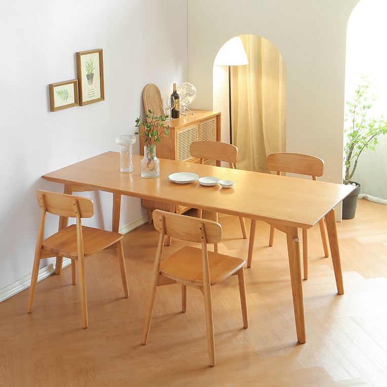 Modern 1/3/5/7 Pieces Dining Set Rectangle Pine Wood Dining Table for Dining Room