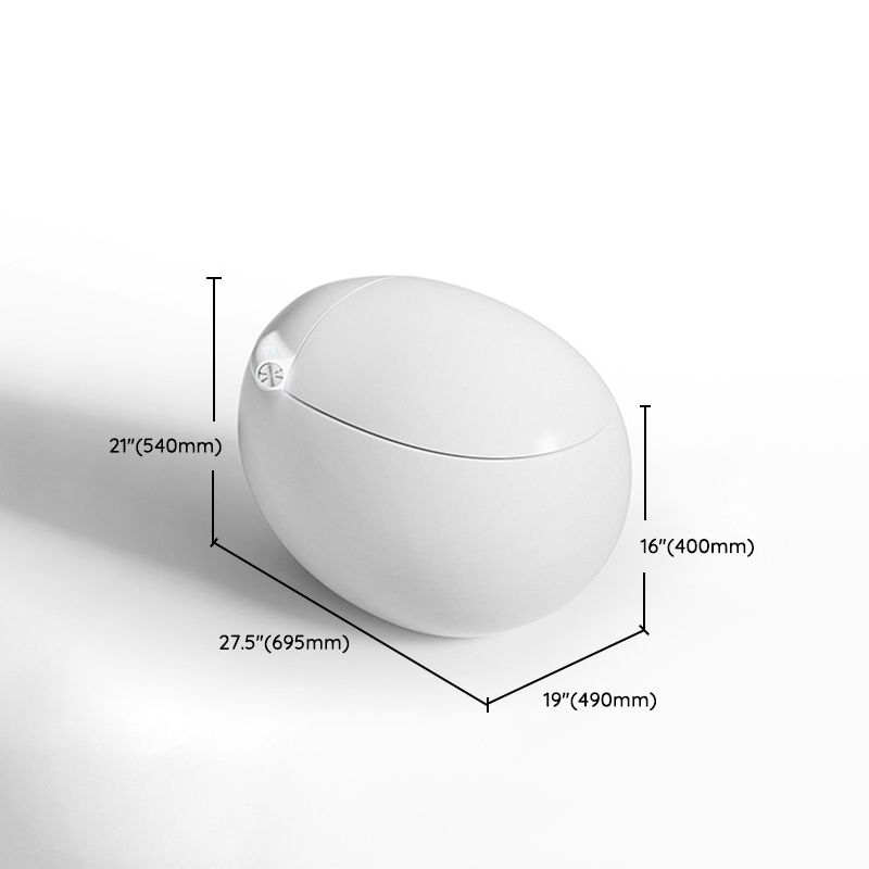 Contemporary One Piece Toilet Concealed Tank Toilet Bowl with Slow Close Seat for Washroom