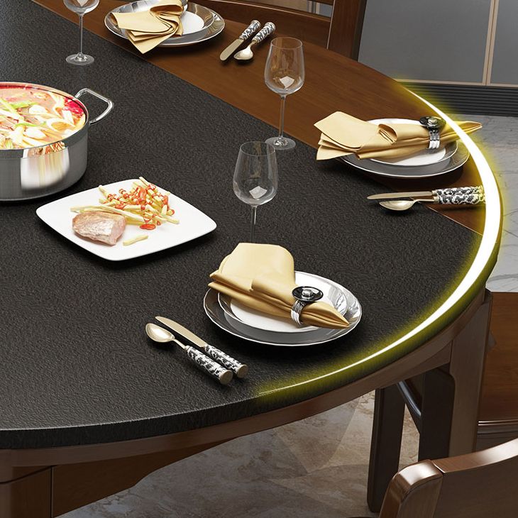 Contemporary Kitchen Dinner Table 4 Legs Extendable Dining Table