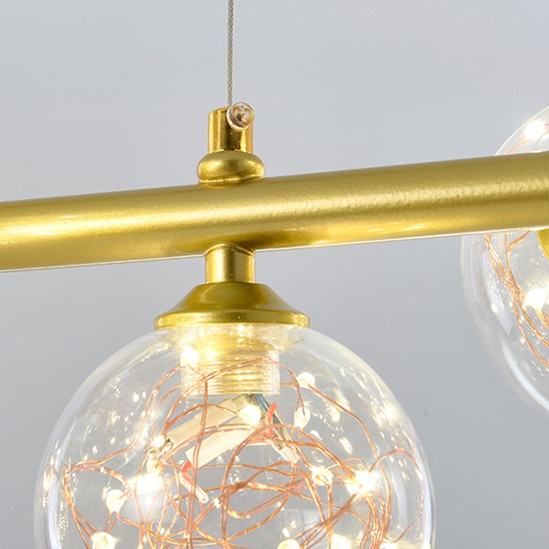 Comedor de la isla moderna nórdica Sombra de vidrio de lámpara colgante