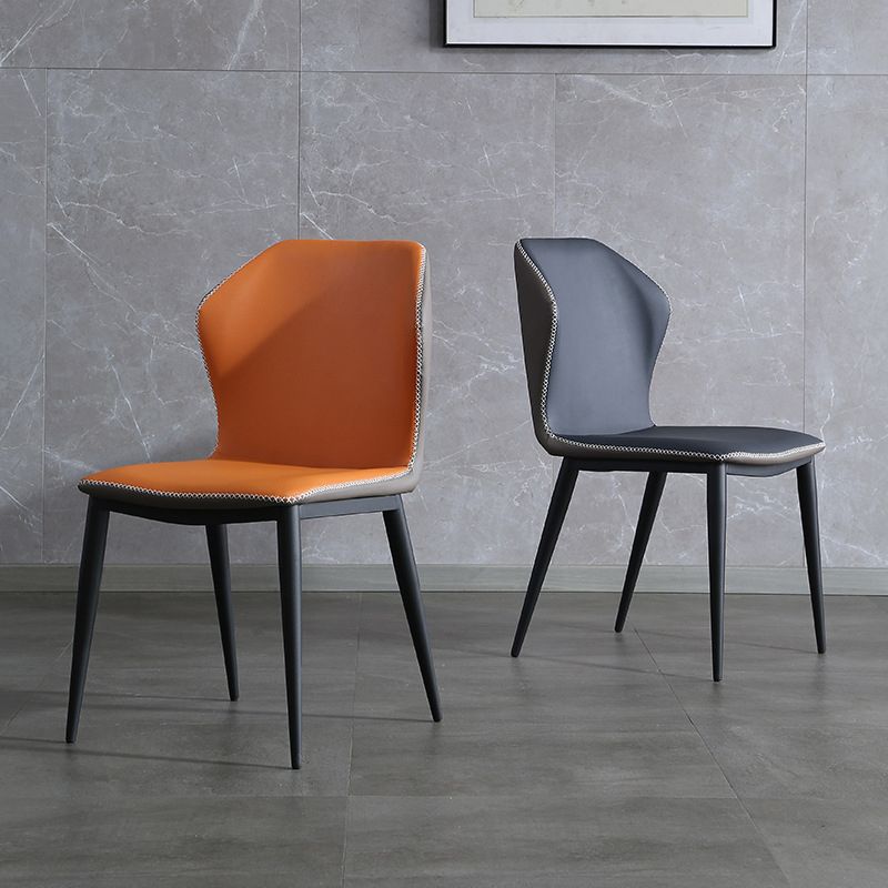 Wingback Chair Metal Industrial Kitchen Dining Room Side Chair