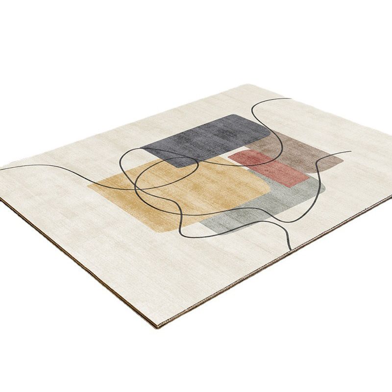 Orange einfacher Teppichpolyester-Kurve Teppich nicht rutscher Backing Teppich für Wohnzimmer