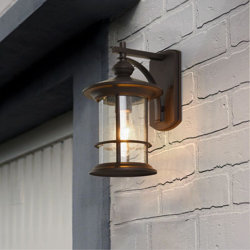 American Style Glass Wall Light Post-box Shape Wall Sconce for Outdoors