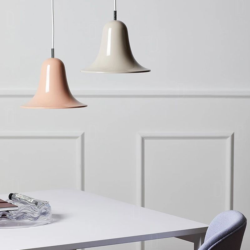 Forme de corne de style moderne Métal léger 1 lumière suspendue à la salle à manger