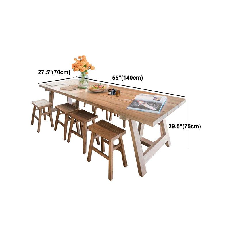 Rectangle Dining Table Solid Wood Contemporary Table for Home Kitchen without Chair