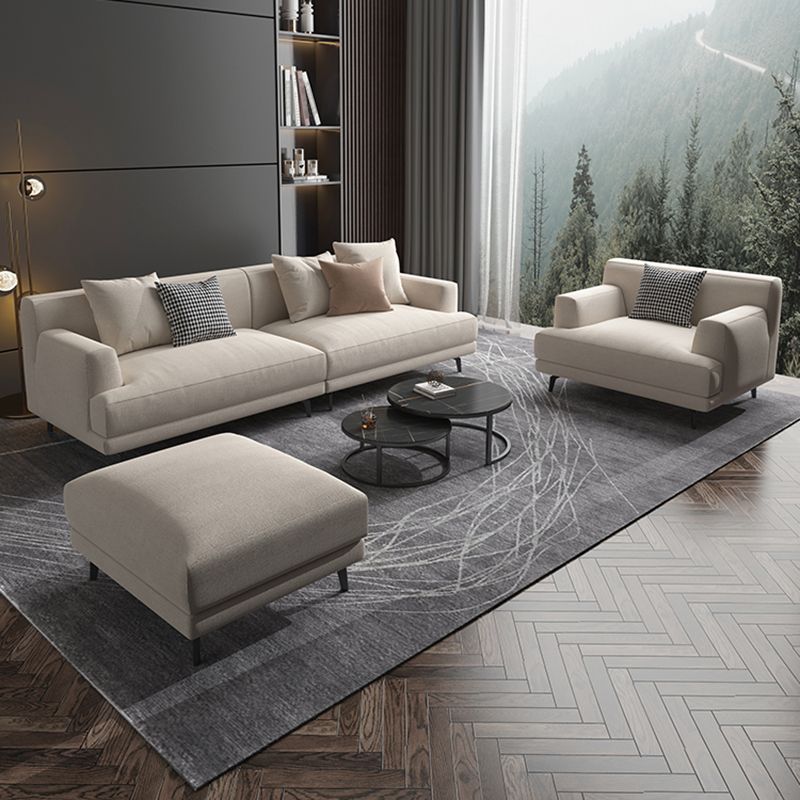 Stain Resistant Stationary Living Room Recessed Arm Standard Seating