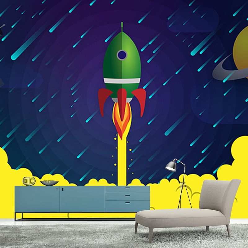 Children's Room Decoration Space Wallpaper Mural Creative Universe Wall Covering