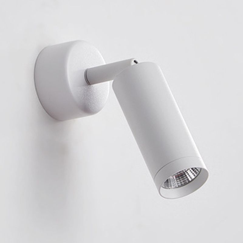 Modern Style Cylinder Wall Sconces Metal 1 Light Wall Mounted Reading Lights