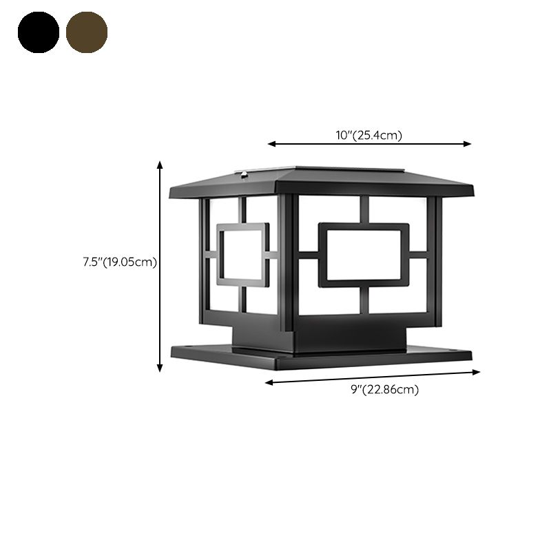 Postmodern Pillar Light Minimalist LED Solar Lighting Fixture for Garden