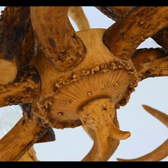 Country Country Chandelier Resin Deer Horn Horn Gandle Fançing Decorative Lighting Forwing for Living Room Villa Restaurant