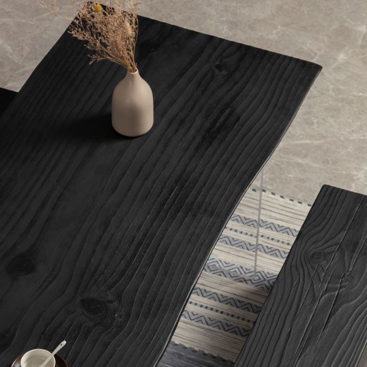 Modern Black in Solid Wood Counter Table Specialty Dining Table for Kitchen