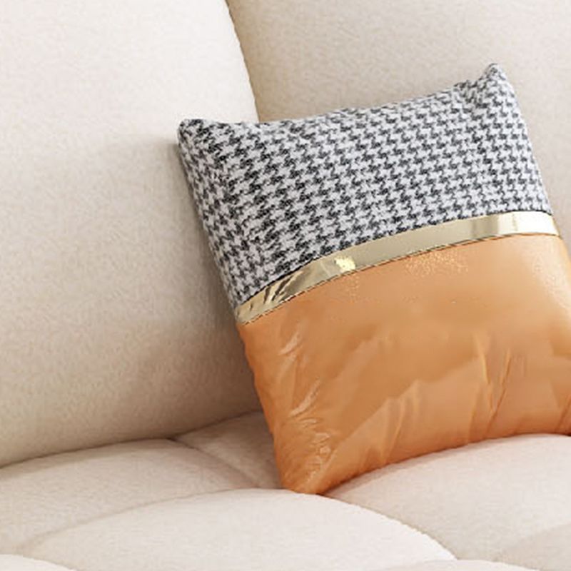 Modern Styled Metal Frame Sleeper Sofa Upholstered Square Arms Sofa Bed