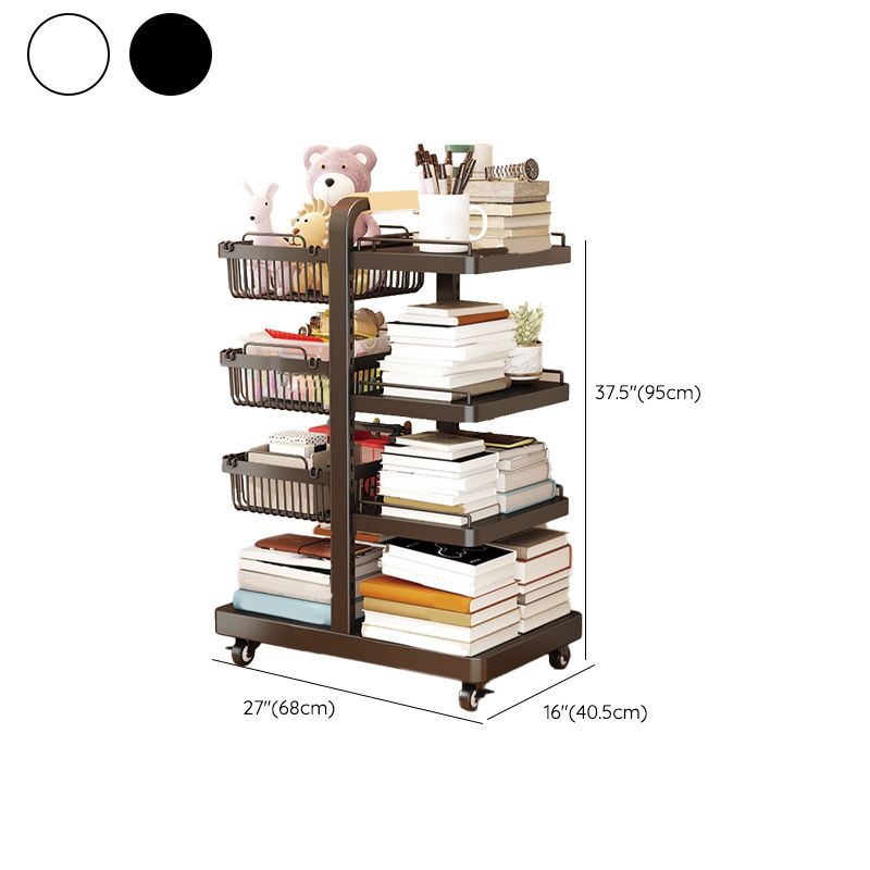 Contemporary Open Back Bookshelf Metal Vertical Bookcase for Office