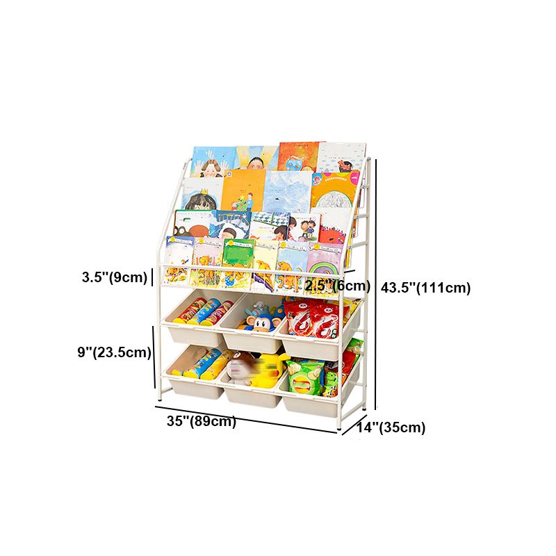 Contemporary Style Bookcase Open Back Bookshelf for Office and Home