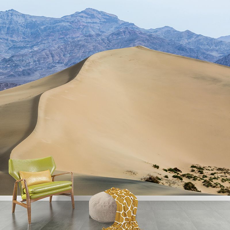 Barren Desert Landscape Mural Moisture Resistant Modern Style Bedroom Wall Art