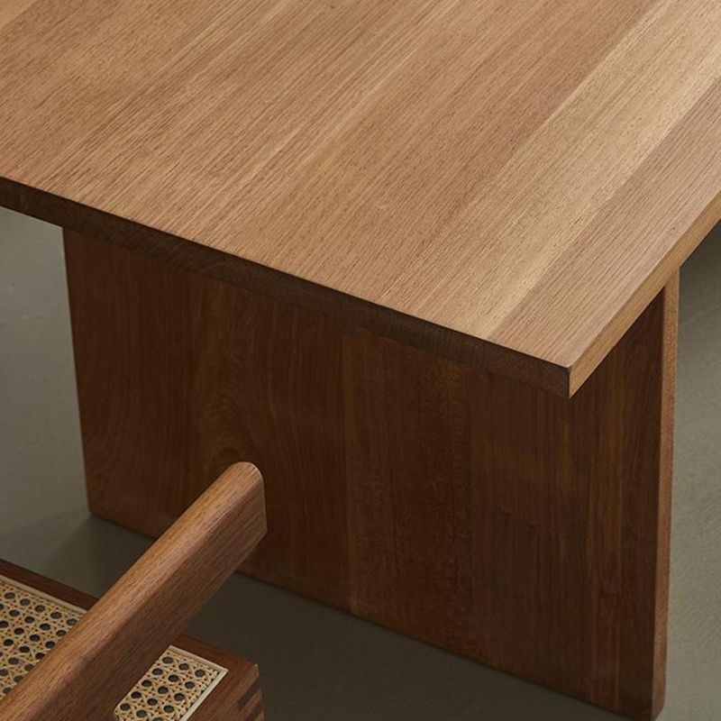 1/3/4/5 Pieces Rectangle Dining Set Solid Wood Dining Table with Wooden Chairs