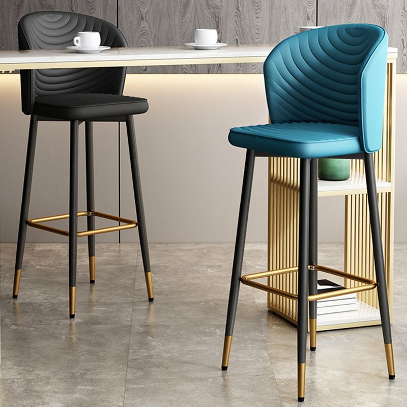 Modern Style Rotatable Barstool Pu Leather Counter Bar Stool with Metal Legs