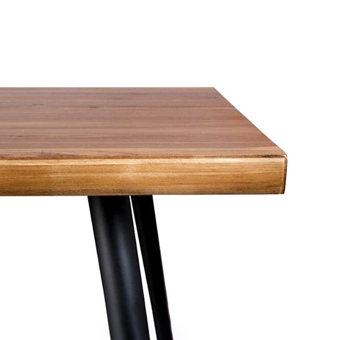Modern Solid Wood Kitchen Dining Table Standard Rectangle Dining Table with 4 Legs Base
