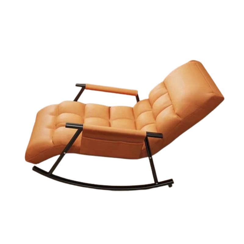 Single Rocker Chair Cotton Iron Base Lazy Chair for Living Room