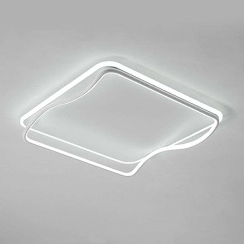 Geometric Flush Light Modern Metal 1 Light Flush Mount Light Fixture