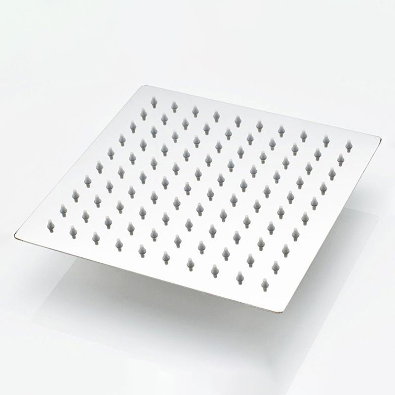 Stainless Steel Square Showerhead Standard Spray Pattern Wall-Mount Showerhead