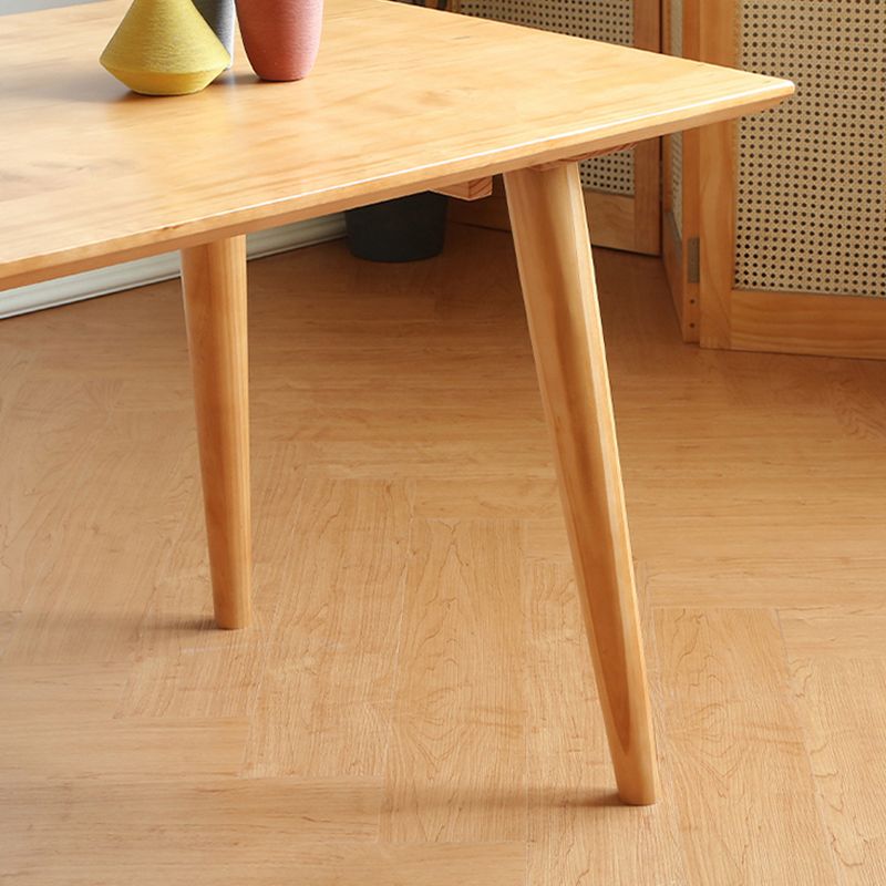 Modern 1/2/3/4/5/7 Pieces Rectangle Dining Set Solid Wood Dining Table with Chairs