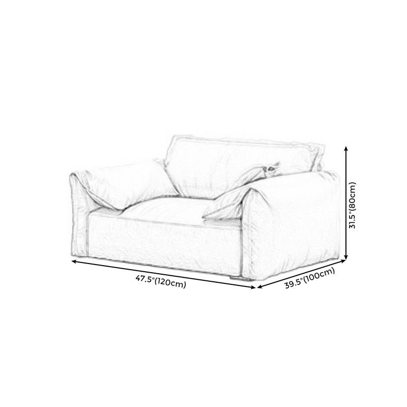 Sofa blanc de style moderne avec tricot à coussin rembourré un rembourrage de siège
