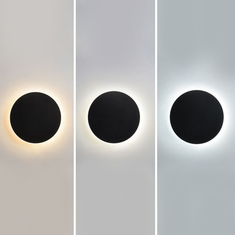Round Disc Wall Light Sconces Modern Minimalist Style Acrylic 1 Light Sconces