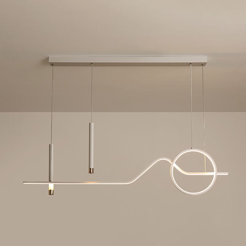 Illuminazione dell'isola geometrica contemporanea Metal 4 Light Segret Isola Light