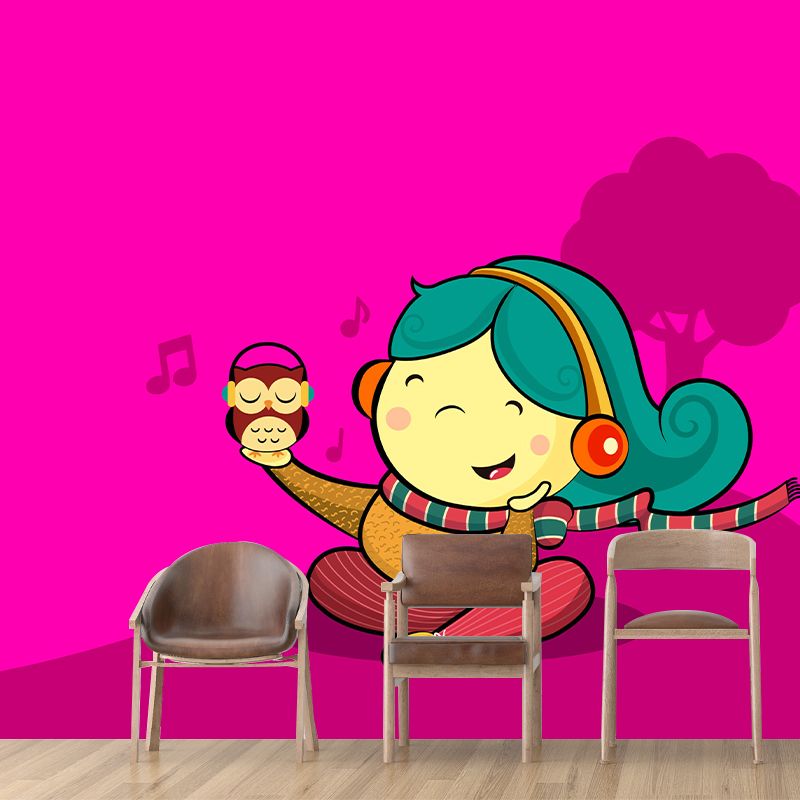 Lovely Cartoon Illustration Mural Decorative Eco-friendly for Wall Decor