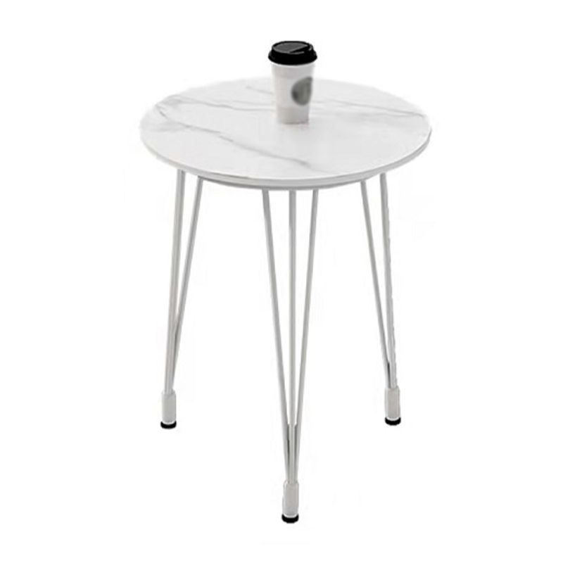 Outdoor Tripod Dining Table Modern Stone Top Metal Base Dinner Table
