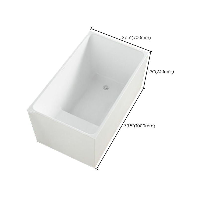 Soaking Back to Wall Bathtub Antique Finish Acrylic Bath Tub
