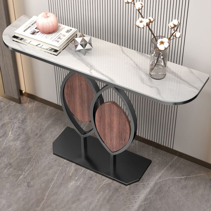 Stone Modern Console Table Scratch Resistant 31.5" Tall End Table