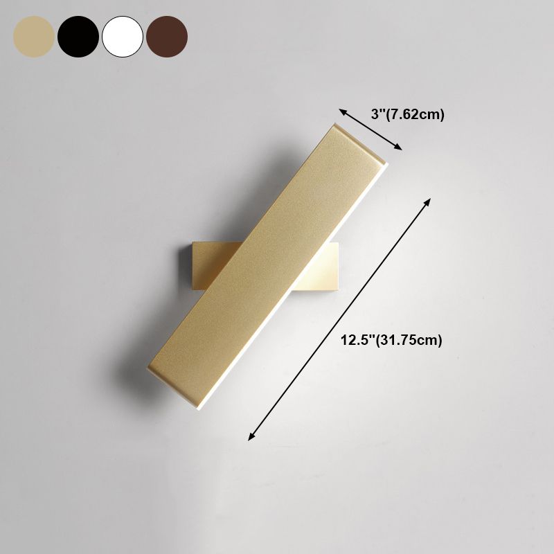 1 Light Geometry Wall Sconce Modern Style Metal Wall Lighting for Bedside