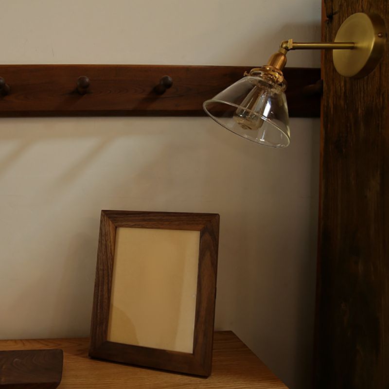 Flare Shade Wall Lighting Industrial Style Metal 1 Light Wall Mounted Light Fixture