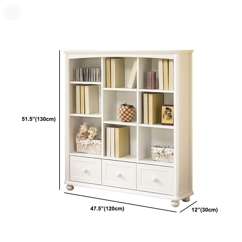 Closed Back Bookshelf Scandinavian Solid Wood Standard Bookcase
