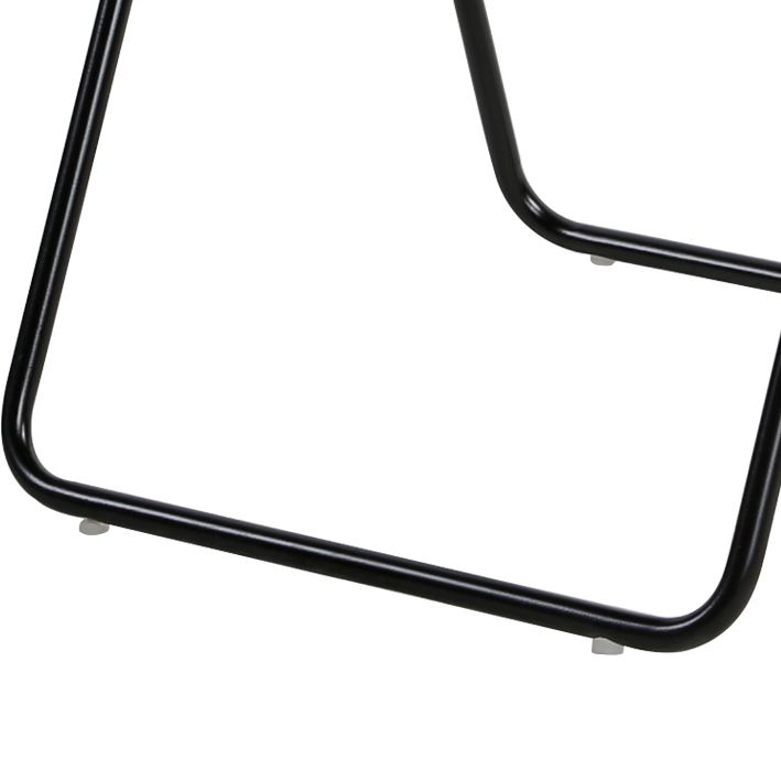 Modern Style Plastic Dining Armless Chairs Open Back Dining Side Chairs for Home Use