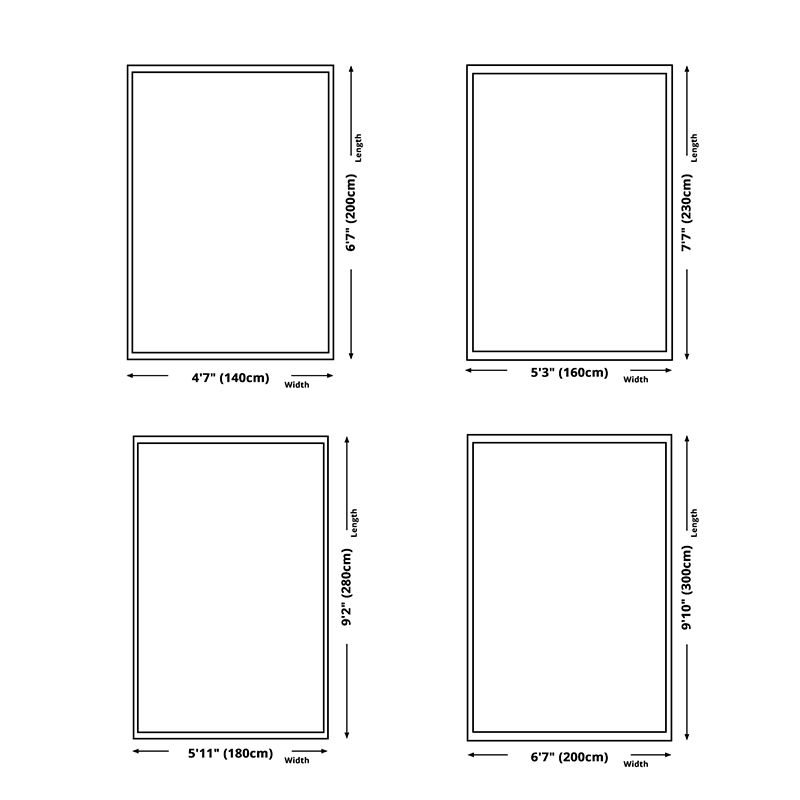 Black Modern Rug Polyester Graphic Indoor Rug Washable Area Rug for Home Decoration