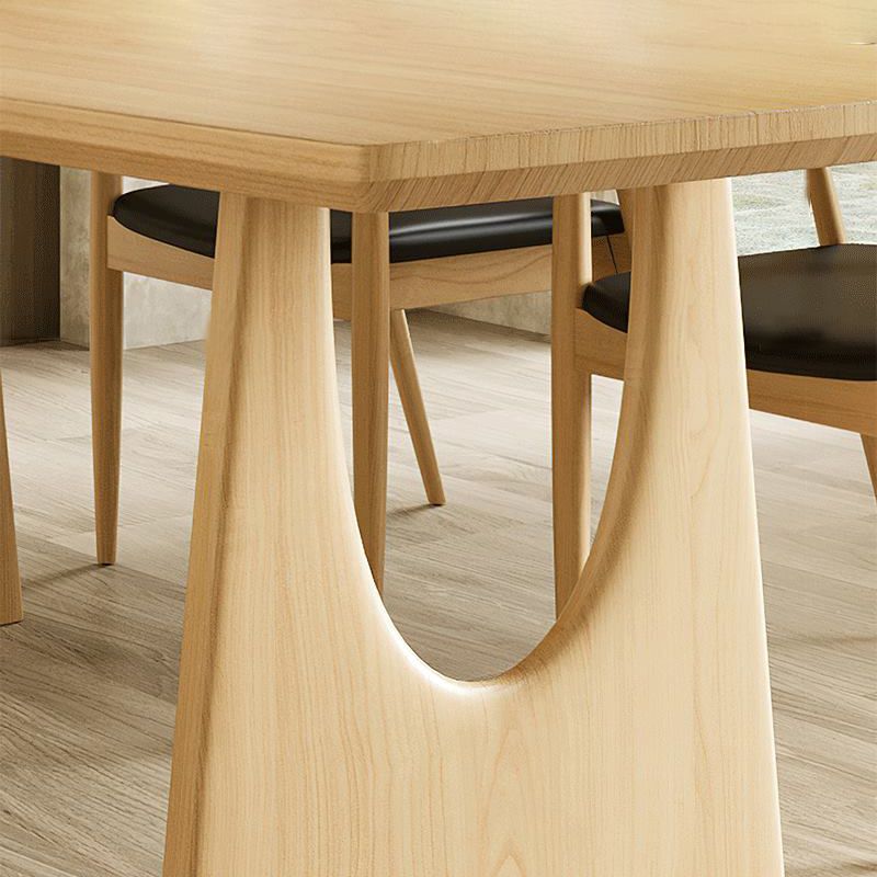 1/2/4/5/7 Pieces Rectangle Dining Set Solid Wood Dining Table with Wooden Chairs