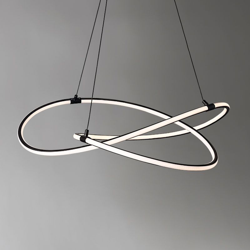 Modern Style Twist Shape Pendant Chandelier Metal 1 Light Chandelier Light
