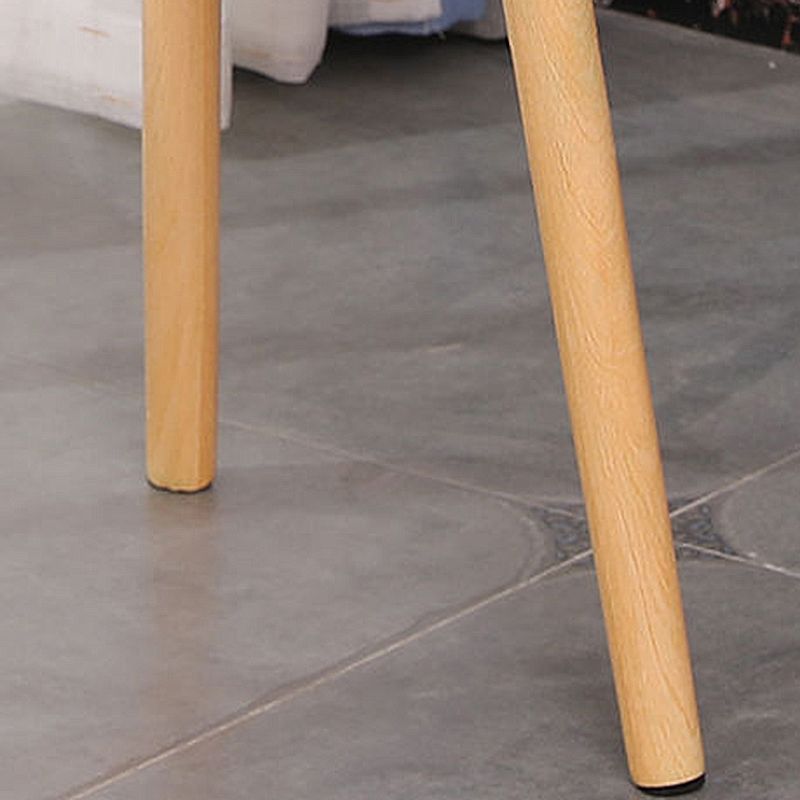 Modern 3 Leg Corner Table Round Solid Wood Side End Table for Living Room