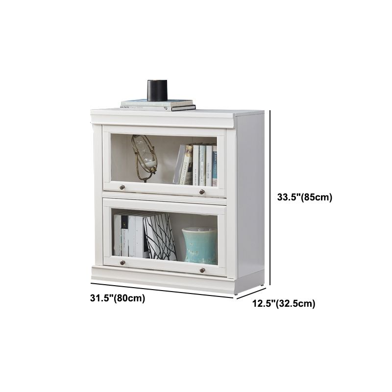 Contemporary Wooden Standard Bookcase Closed Back Bookshelf for Home Office