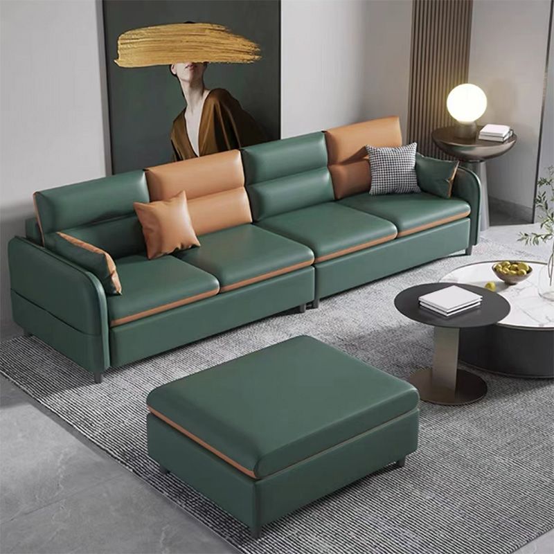 Fabric Straight Arm Sofa 102.36"D x 68.9"W x 29.53"H Cushion Back Sectionals with Storage