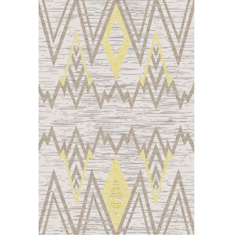 Nordic Geometric Color Block Rug Multicolor Polypropylene Carpet Pet Friendly Stain Resistant Non-Slip Rug for Sitting Room