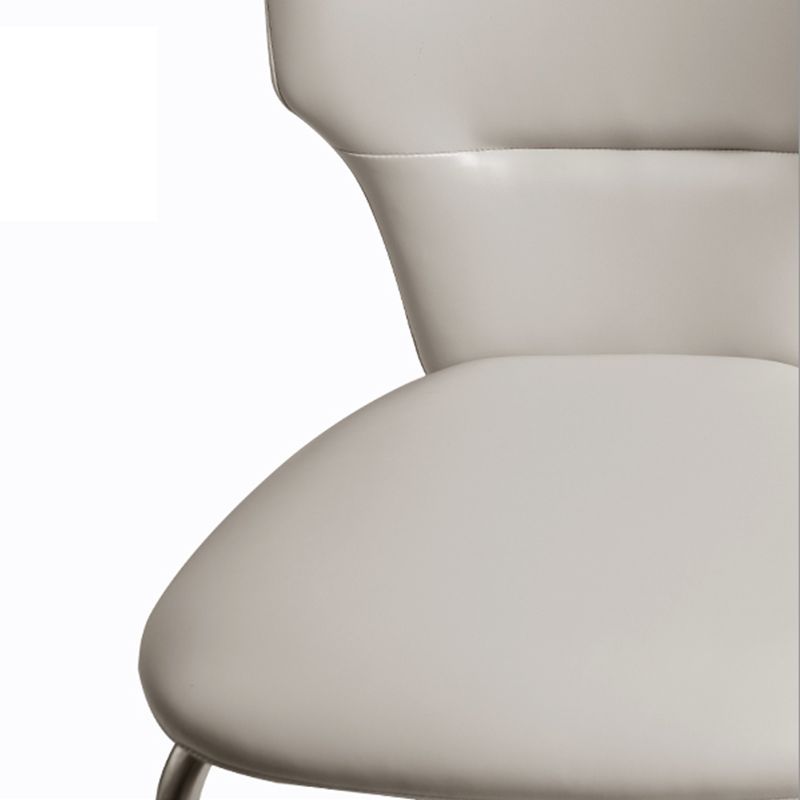 Modern Bar Stool Leather Backrest Counter Stool with Metal Base